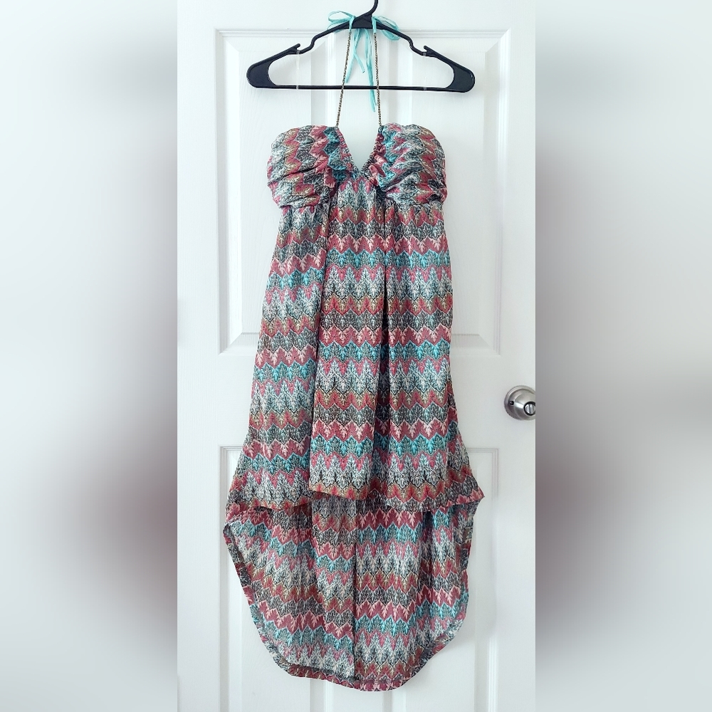 Esley Hi-lo Lace Halter Dress